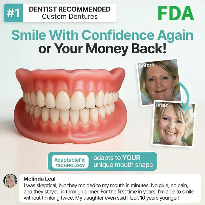 Ends Today: 70% OFF! ⏰70% OFF! KLENIMORE™ Medical Full Denture with Strong Suctiond Custom-Fit Full Functional Dentures🦷Obtain American Dental Association (ADA) Certification