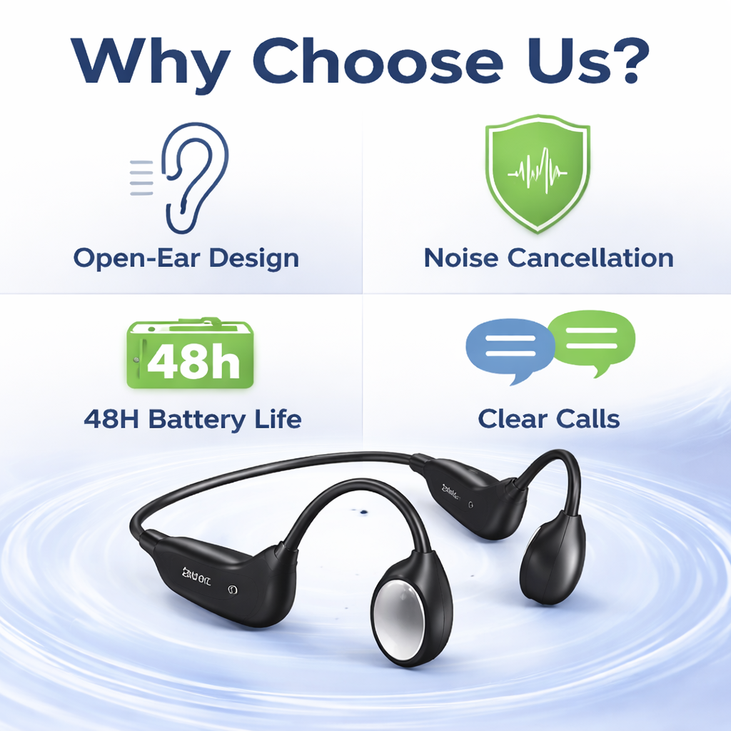 🔥 Final 2 Hours : Only Limited Stock Left🏆 Bone Conduction Smart Hearing Headphones （Mayo Clinic Recommended）
